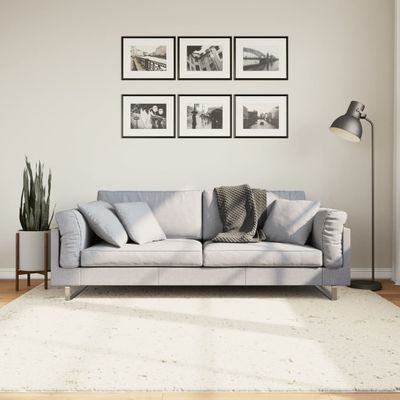 vidaXL Shaggy koberec PAMPLONA, vysoký vlas, moderný krémový 200x200cm