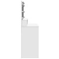 vidaXL Toaletný stolík s LED biely 80x41x134,5 cm