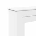 vidaXL Obloženie krbu biele 90x30x90 cm kompozitné drevo