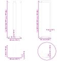 vidaXL Nohy barového stola v tvare T, 2 ks, antracitové, 50x35x(110-111) cm, oceľ