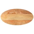 vidaXL Stolová doska bledohnedá 100x50x4 cm dubový masív oválny