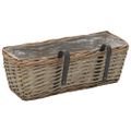vidaXL Balkónové kvetináče 2 ks 40 cm prútené s PE vyložením