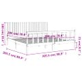 vidaXL Posteľný rám s čelom medovo-hnedý 200x200 cm masívne drevo