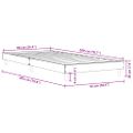 vidaXL Posteľný rám bez matraca dub sonoma 90x200 cm kompozitné drevo