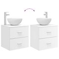 vidaXL Set kabinetov do kúpeľne 3 ks Biela 49,5 x 35 x 63 cm