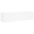 vidaXL TV nástenné skrinky s LED svetlami 2 ks biele 60x35x31 cm