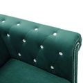 vidaXL 2-dielna sada chesterfield pohoviek zamatové čalúnenie zelená
