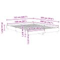 vidaXL Posteľný rám bez matraca dymový dub 150x200 cm kompozitné drevo