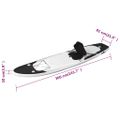 vidaXL Nafukovací Stand up paddleboard, čierny 360x81x10 cm