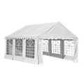 vidaXL Záhradná markíza PVC 4x6 m biela