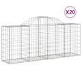 vidaXL Oblúkové gabionové koše 20 ks 200x50x80/100 cm pozink. železo