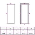 vidaXL Domové dvere 76 x 201,5 x 3,5 cm Hliník a tvrdené sklo