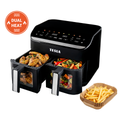 TESLA AirCook DualHeat QD464 XXL - multifunkčná duálna digitálna horúcovzdušná fritéza - s kozmetickou chybou