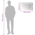 vidaXL Zrkadlo do kúpeľne s LED Priehľadná 60 x 40 cm tvrdené sklo