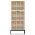 vidaXL Skrinka na topánky biela 52x25x120 cm spracované drevo
