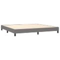 vidaXL Boxspring posteľ s matracom tmavosivá 200x200 cm látka