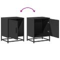 vidaXL Nočné stolíky 2 ks čierne 40x31x50 cm kompozitné drevo+kov