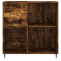 vidaXL Skrinka na platne dymový dub 84,5x38x48 cm kompozitné drevo