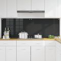 vidaXL Kuchynský obklad 2 ks Čierna 90 x 60 cm tvrdené sklo