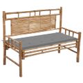 vidaXL Záhradná lavička s podložkou 120 cm bambus