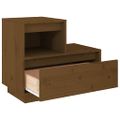 vidaXL Nočné stolíky 2 ks medovo-hnedé 60x34x51 cm borovicové drevo
