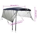vidaXL Strieška Bimini so 4 oblúkmi a stenami 243x(185-198)x137 cm