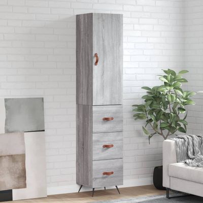 vidaXL Vysoká skrinka dub sonoma 34,5x34x180 cm spracované drevo