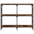 vidaXL Konzolový stolík dymový dub 100x28x80,5 cm kompozitné drevo