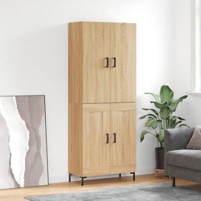 vidaXL Vysoká skrinka dub sonoma 69,5x34x180 cm spracované drevo