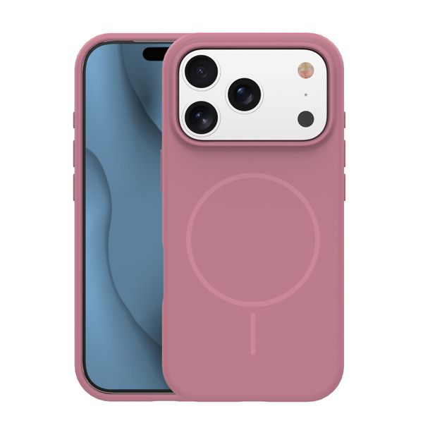Tenké silikónové puzdro Mag pre iPhone 12 / 12 Pro 6,1" ružová