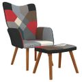 vidaXL Relaxačné kreslo s podnožkou patchwork látkové