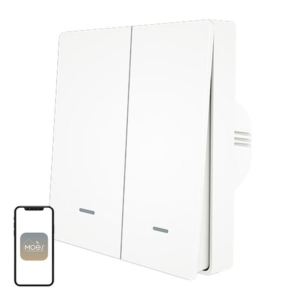 MOES ZS-B-EU2 Dvojkanálový vypínač osvetlenia ZigBee
