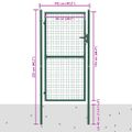 vidaXL Oceľová plotová brána 100x175 cm zelená