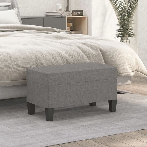 vidaXL Lavica tmavosivá 70x35x41 cm látka