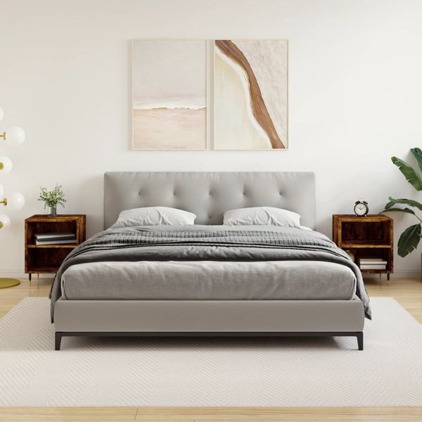 vidaXL Nočné skrinky 2 ks dymový dub 40x30x50 cm kompozitné drevo