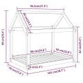 vidaXL Posteľ pre psa medovohnedá 101x70x90 cm borovicový masív