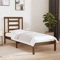 vidaXL Posteľný rám medový drevený masív 75x190cm malé jednolôžko