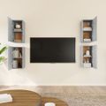 vidaXL TV skrinky 4 ks sivé sonoma 30,5x30x60 cm spracované drevo