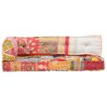 vidaXL Podložka na paletovú sedačku, farebná, látka, patchwork