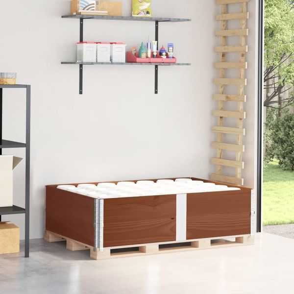 vidaXL Paletové ohrádky 2 ks hnedé 150x100 cm borovicový masív
