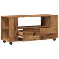 vidaXL TV skrinka kolieska staré drevo 102x34,5x43cm kompozitné drevo