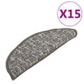 vidaXL Kobercové nášľapy na schody 15 ks antracitové 56x17x3 cm