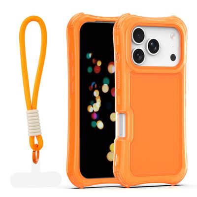 Puzdro Safepop s popruhom pre iPhone 17 Pro 6,3" oranžová