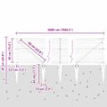 vidaXL Hexagonálny plot s stĺpom 50 x 0,4 m PVC potiahnutá oceľ Sivá