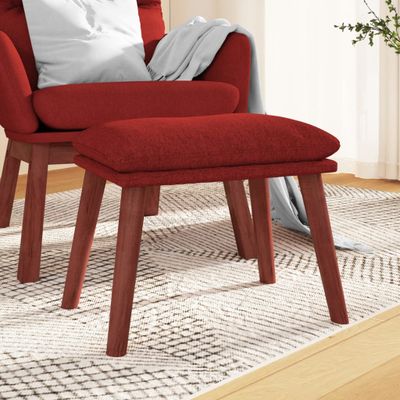 vidaXL Podnožka vínovo červená 45x29,5x35 cm látková