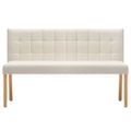 vidaXL Lavička 140 cm, krémová, zamat