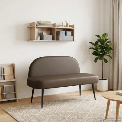 vidaXL čalúnená lavica so spätným opierkom Sivá 110 x 60 x 76 cm