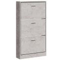 vidaXL Botník betónovo sivý 59x17x108 cm spracované drevo