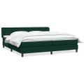 vidaXL Box Spring Posteľ s matracmi Tmavo zelená 200x210 cm Zamat
