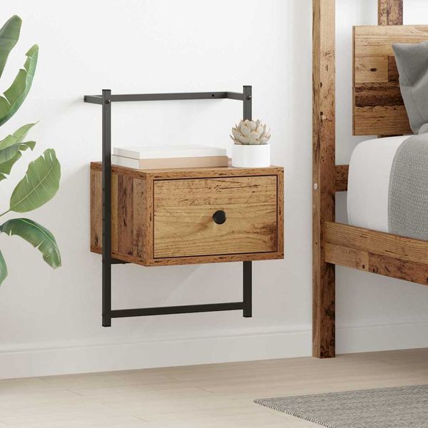 vidaXL Nočný stolík 2 pcs Staré drevo 35 x 30 x 51 cm Kompozitné drevo